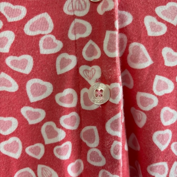 Lilly Pulitzer Pink Heart Patterned Love Valentines Day Blouse Large - Picture 3 of 8